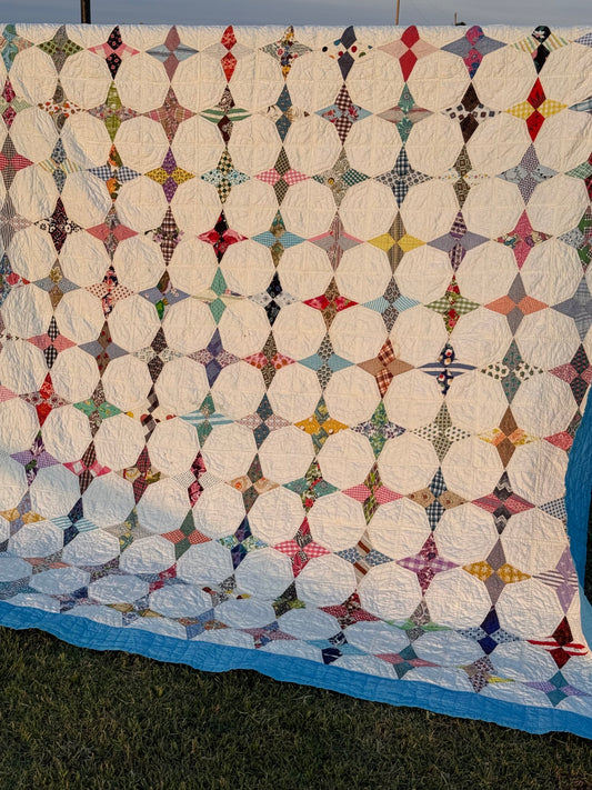 Scrappy Periwinkle Stars Quilt
