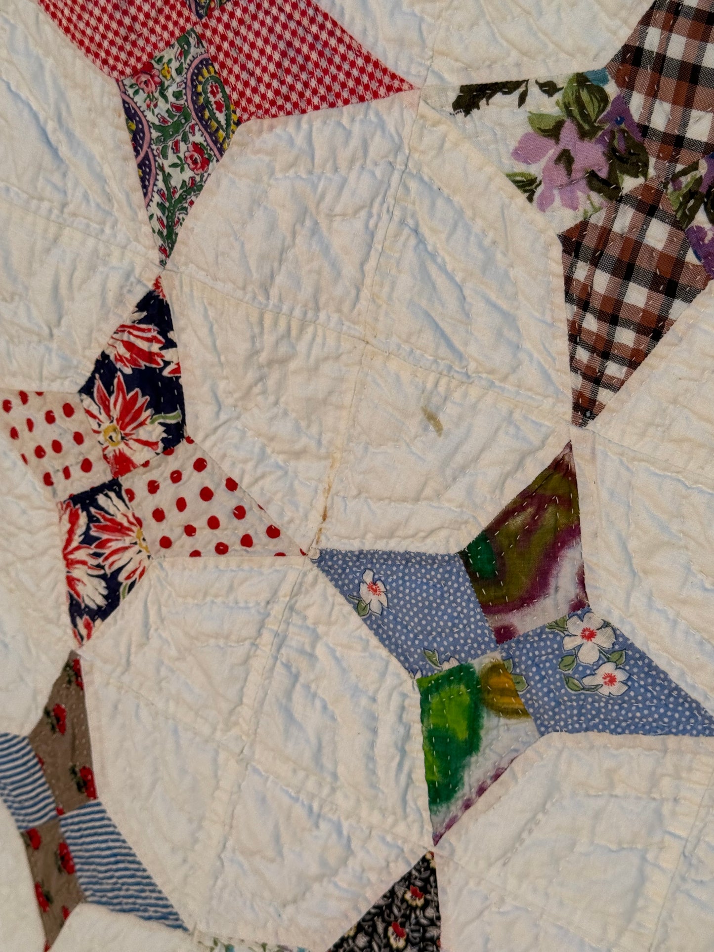 Scrappy Periwinkle Stars Quilt
