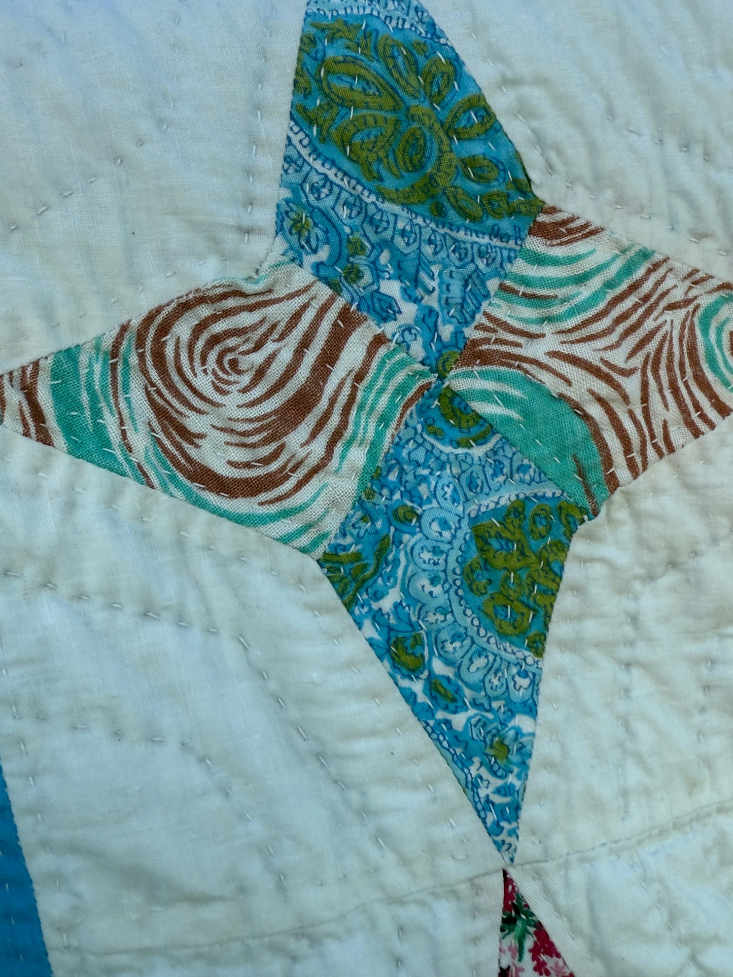 Scrappy Periwinkle Stars Quilt