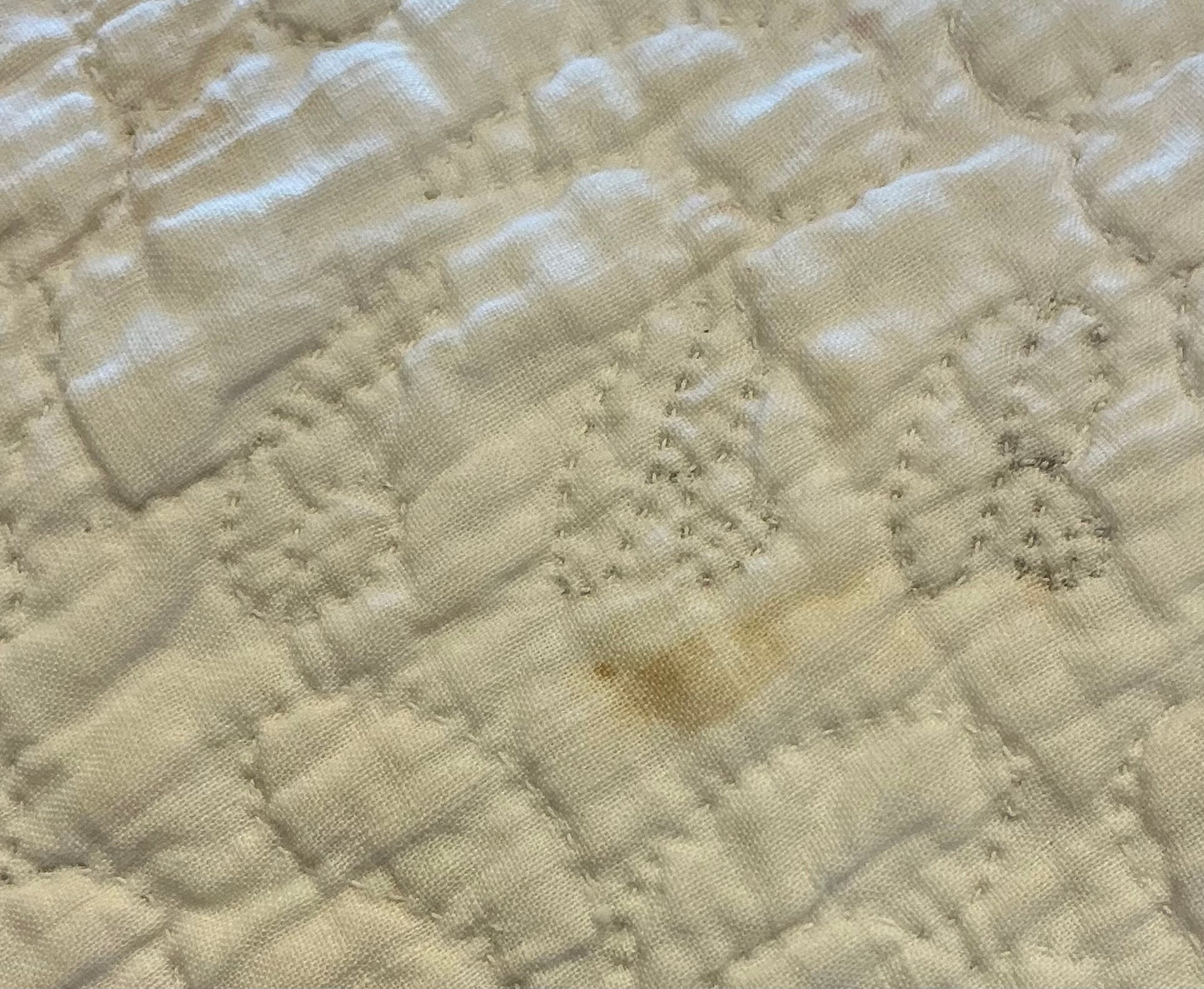 Ocean Waves of Triangles Quilt with Stars-Dated / Signed