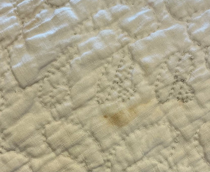 Ocean Waves of Triangles Quilt with Stars-Dated / Signed