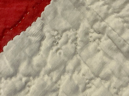 Ocean Waves of Triangles Quilt with Stars-Dated / Signed