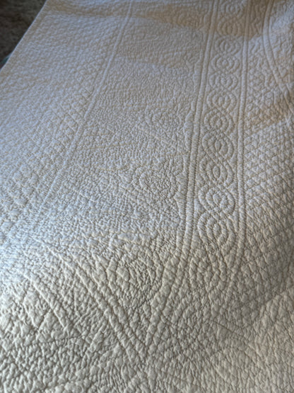 Outstanding Bridal White on White Quilt