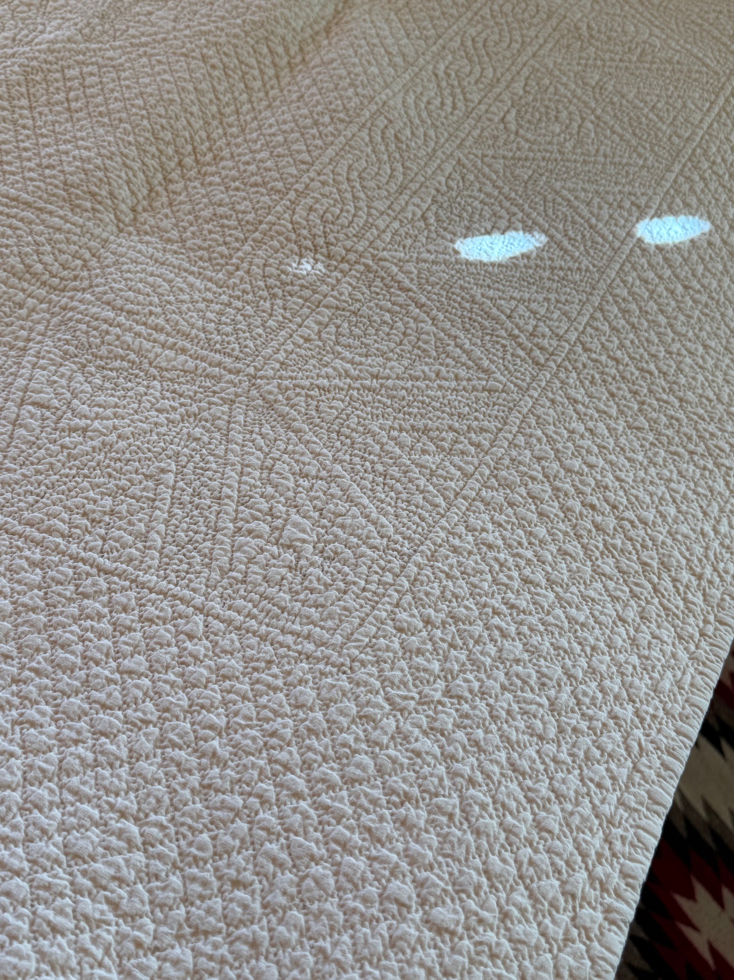 Outstanding Bridal White on White Quilt