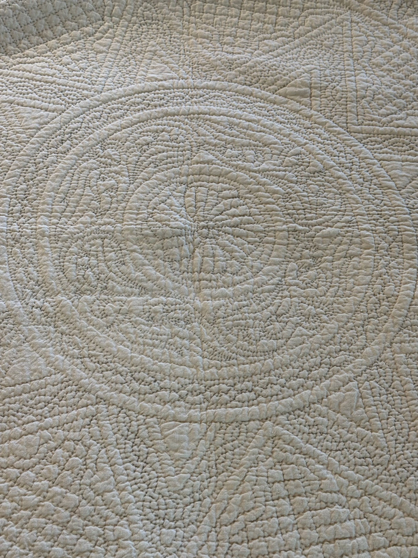 Outstanding Bridal White on White Quilt