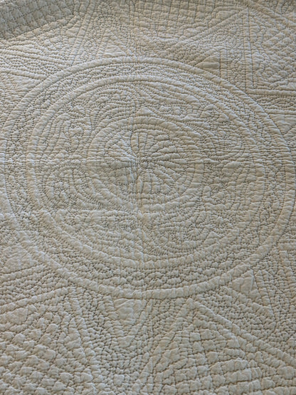 Outstanding Bridal White on White Quilt