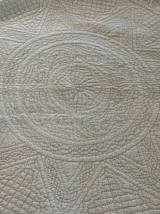 Outstanding Bridal White on White Quilt