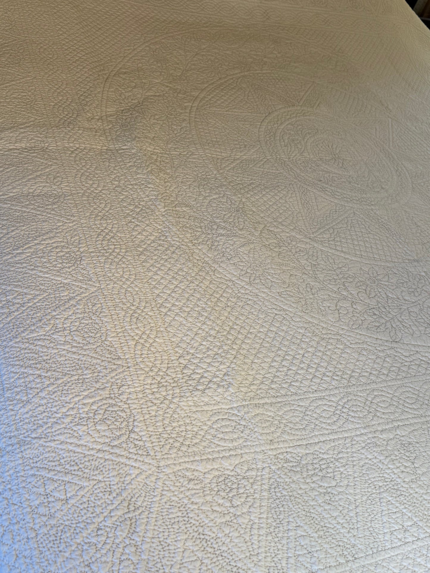 Outstanding Bridal White on White Quilt