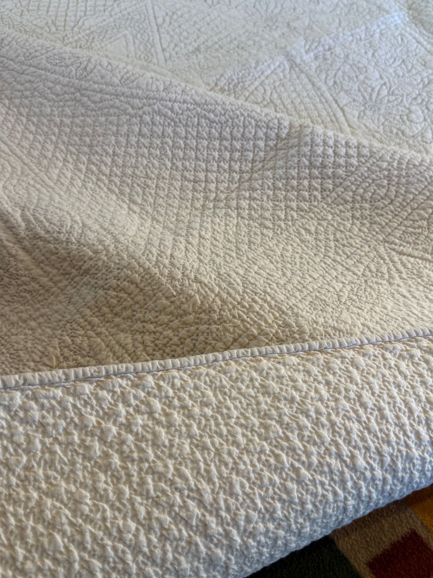 Outstanding Bridal White on White Quilt