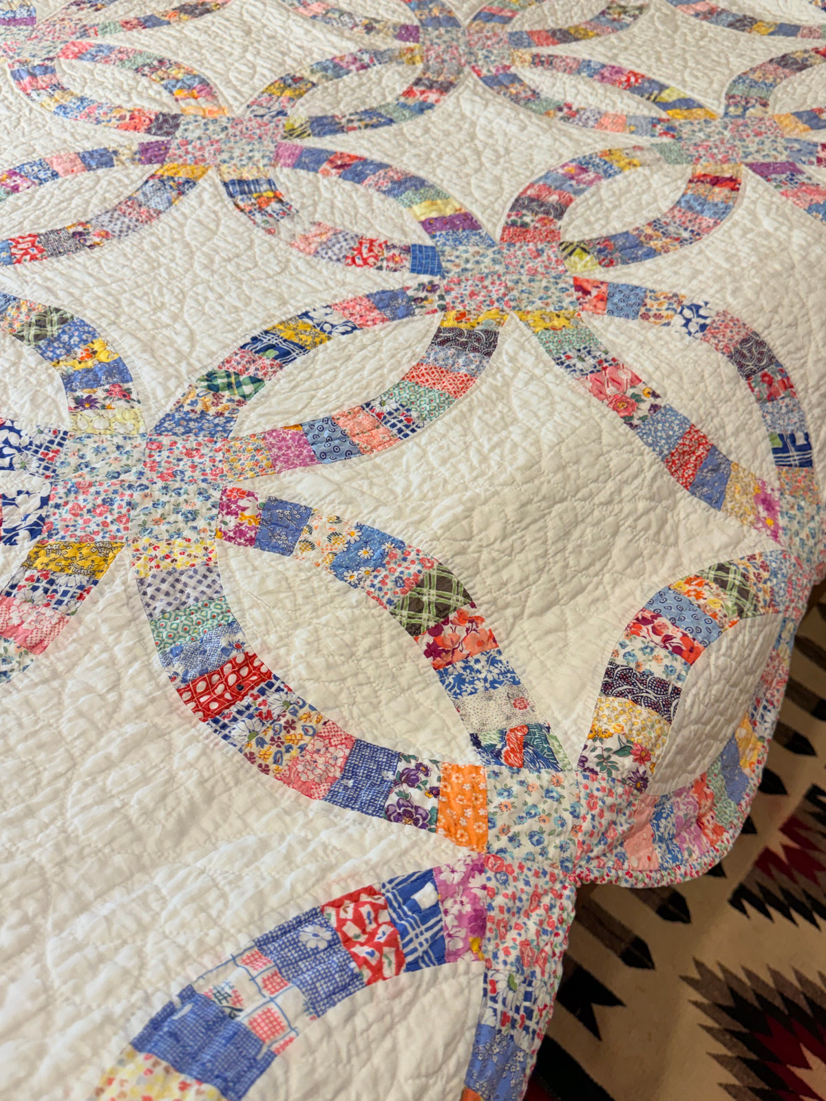 Incredible Double Wedding Ring Quilt