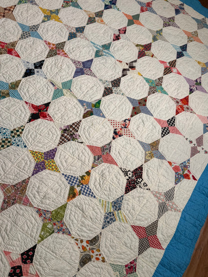 Scrappy Periwinkle Stars Quilt