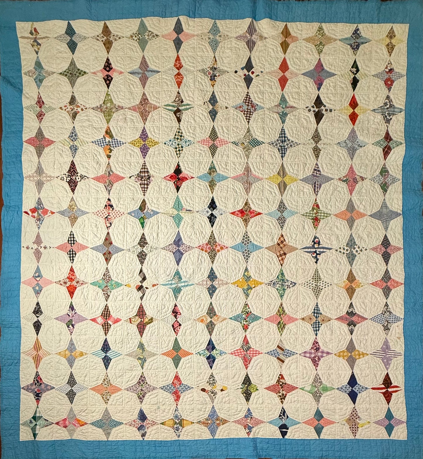 Scrappy Periwinkle Stars Quilt