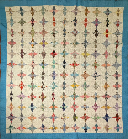 Scrappy Periwinkle Stars Quilt