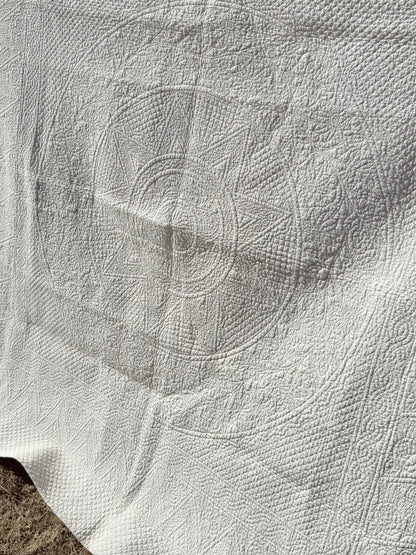 Outstanding Bridal White on White Quilt