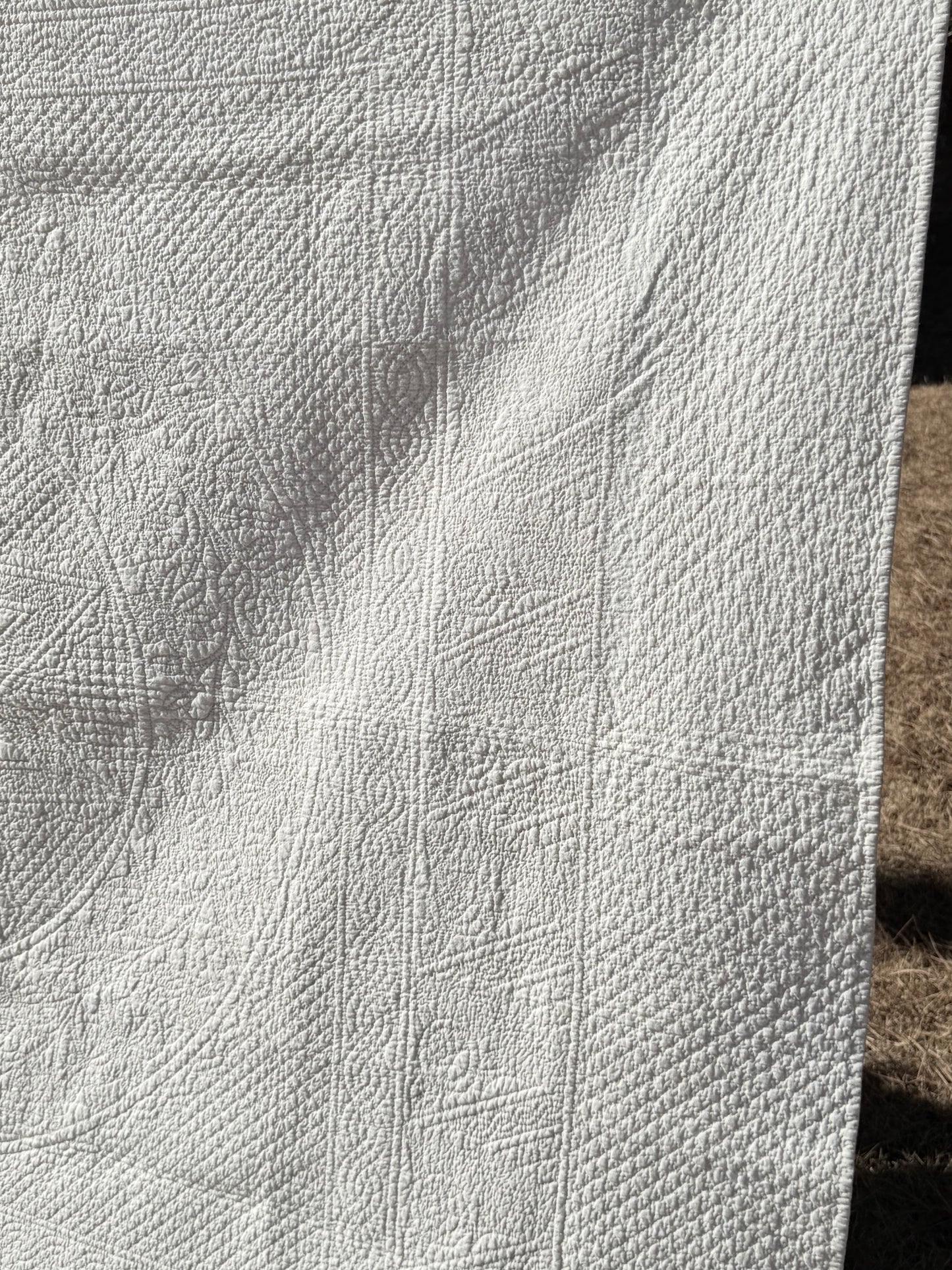 Outstanding Bridal White on White Quilt