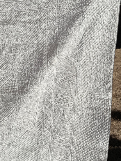 Outstanding Bridal White on White Quilt