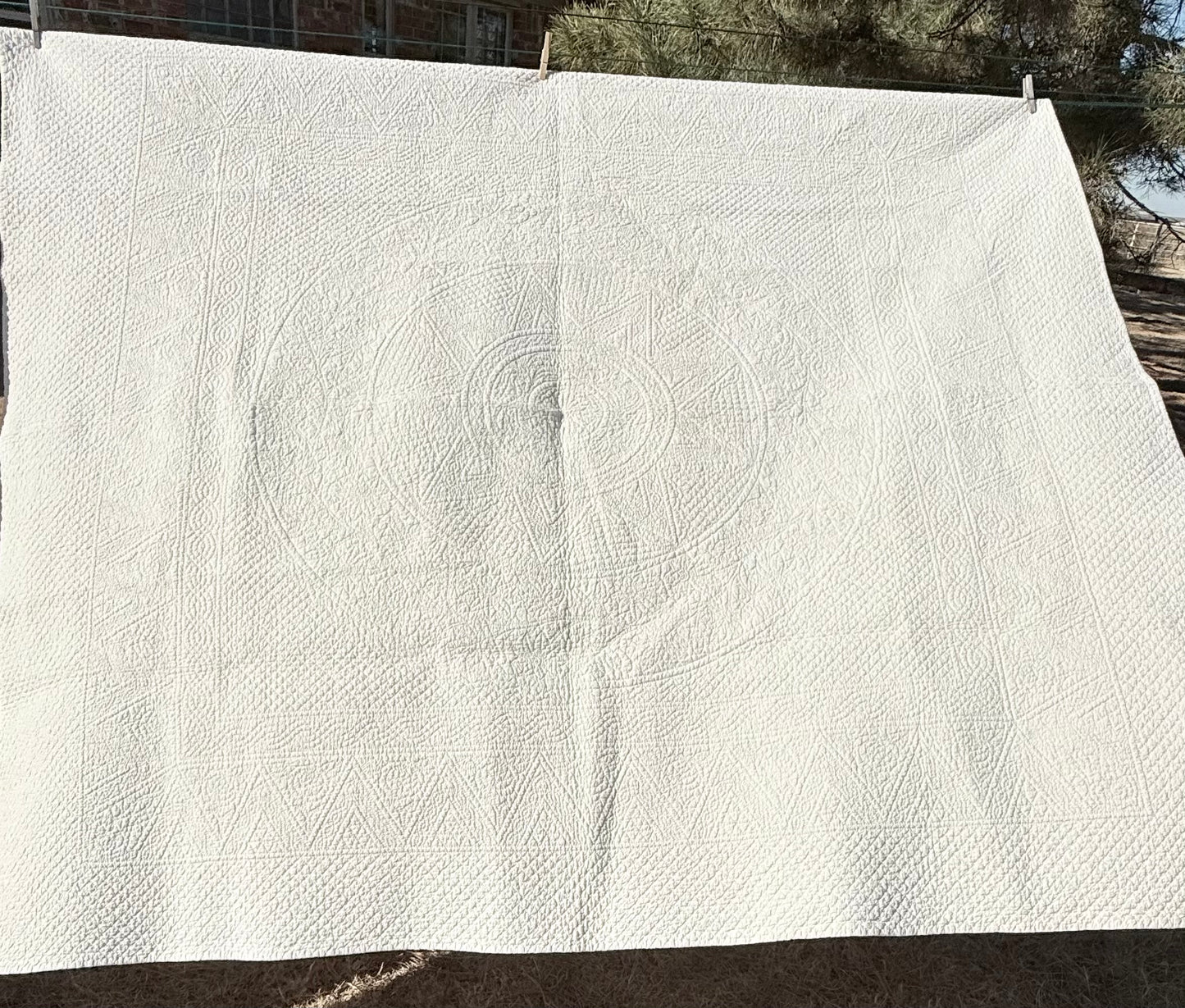 Outstanding Bridal White on White Quilt