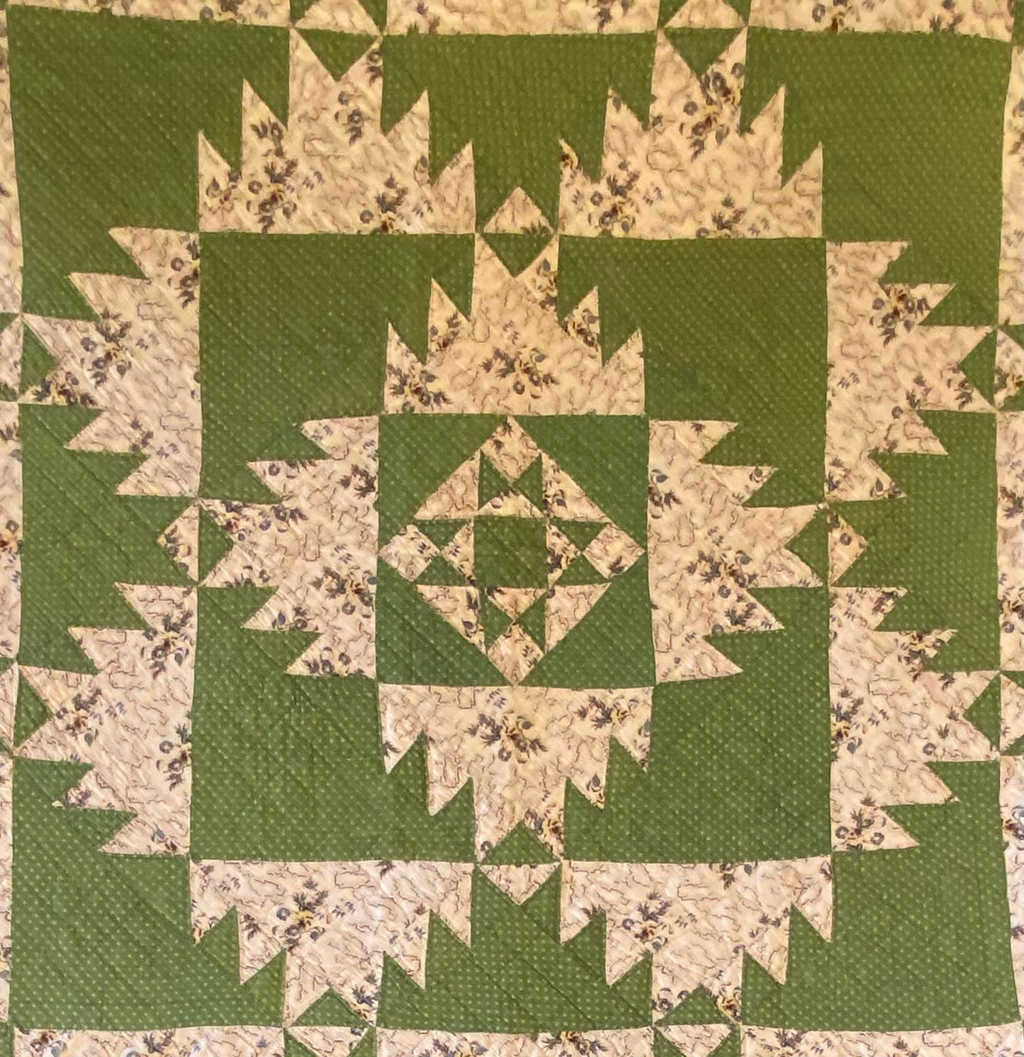 Early Delectable Mountains Quilt circa 1850’s Sold