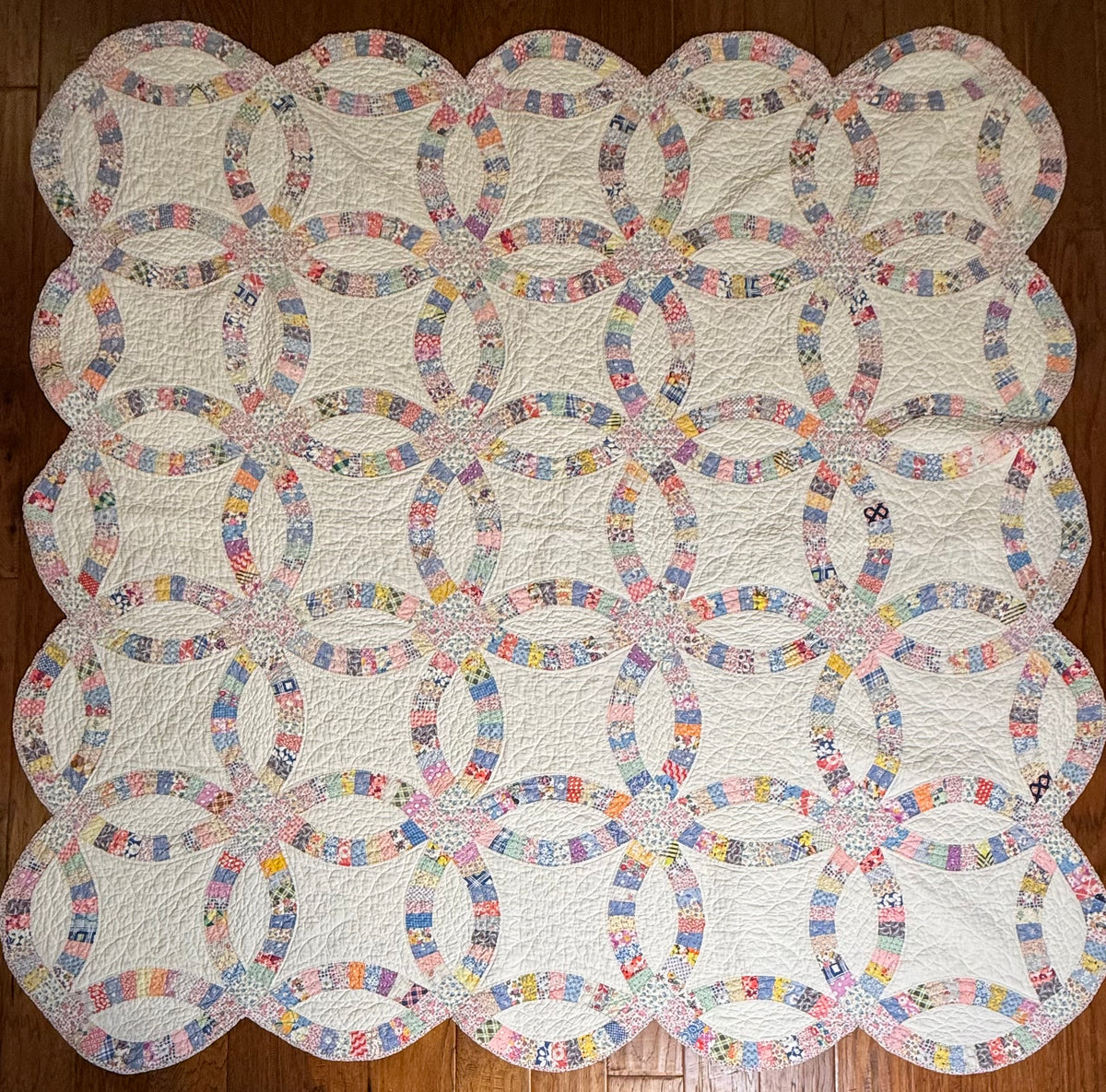 Incredible Double Wedding Ring Quilt