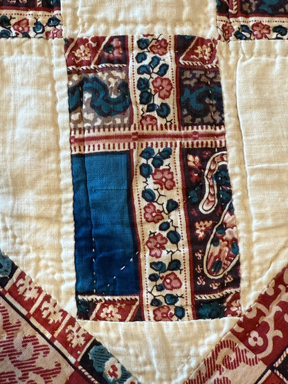 Early Initialed Cross Block New York Quilt
