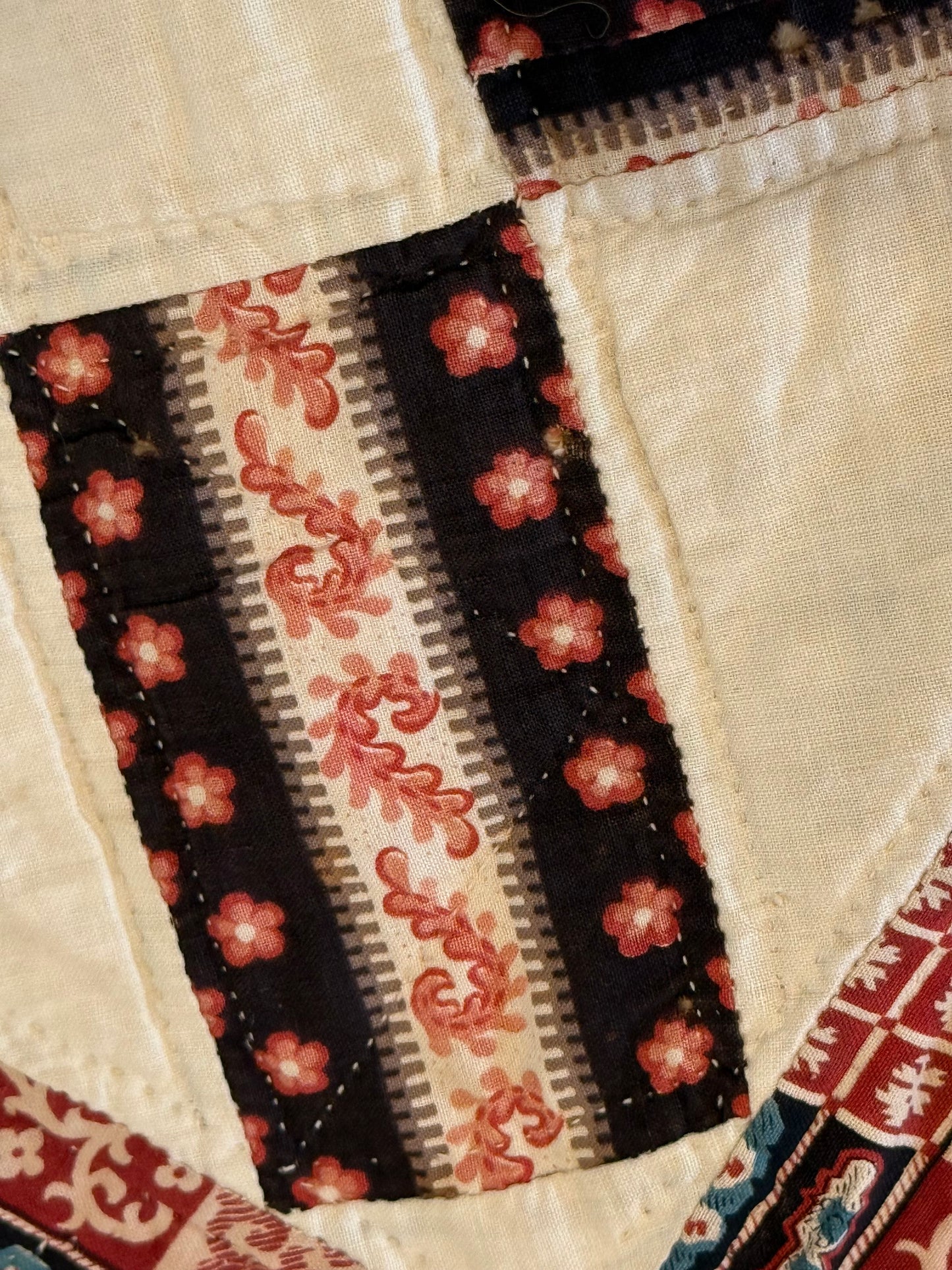 Early Initialed Cross Block New York Quilt