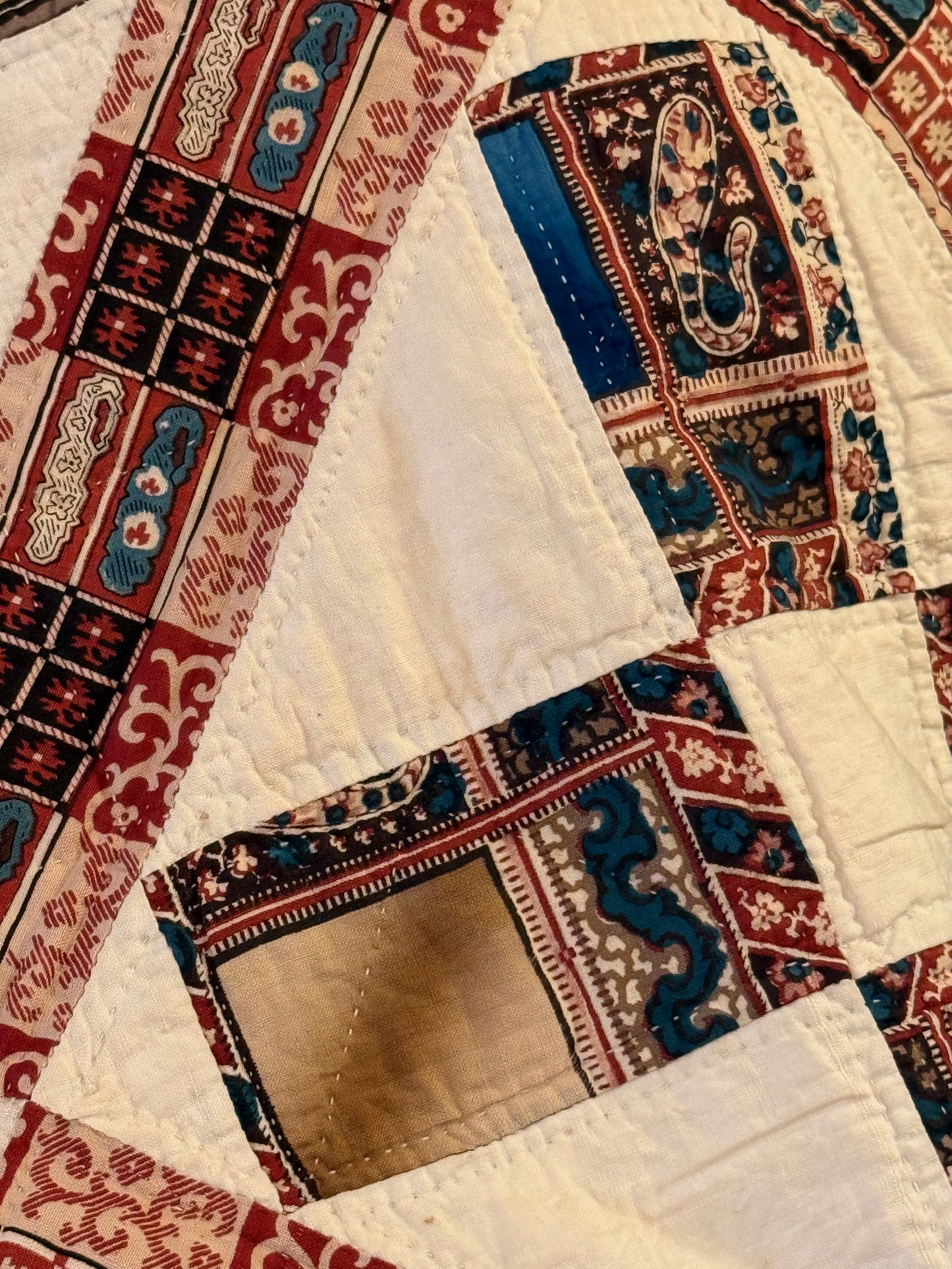 Early Initialed Cross Block New York Quilt