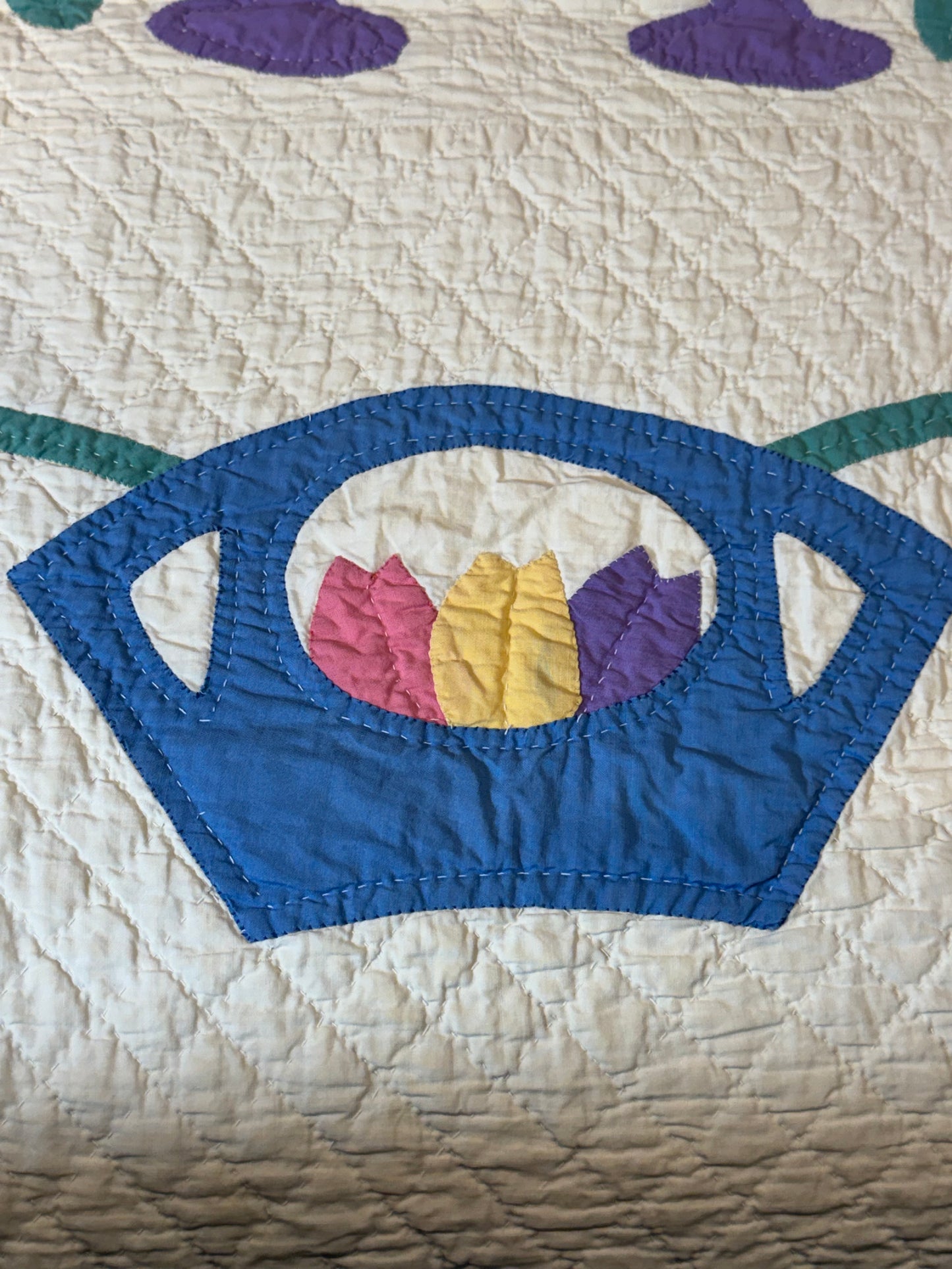 Outstanding Marie Webster Dutch  Baskets Antique Quilt