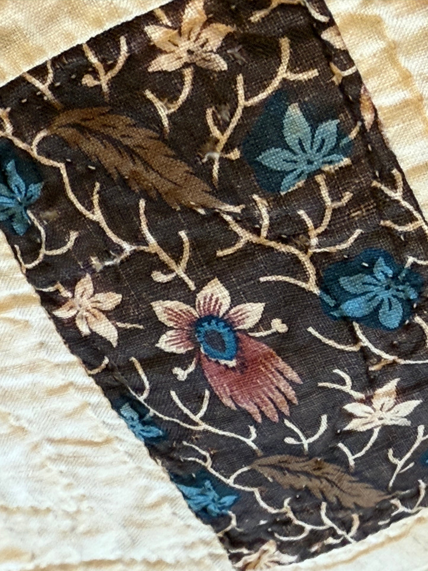 Early Initialed Cross Block New York Quilt