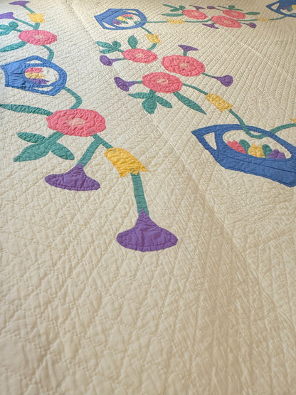 Outstanding Marie Webster Dutch  Baskets Antique Quilt
