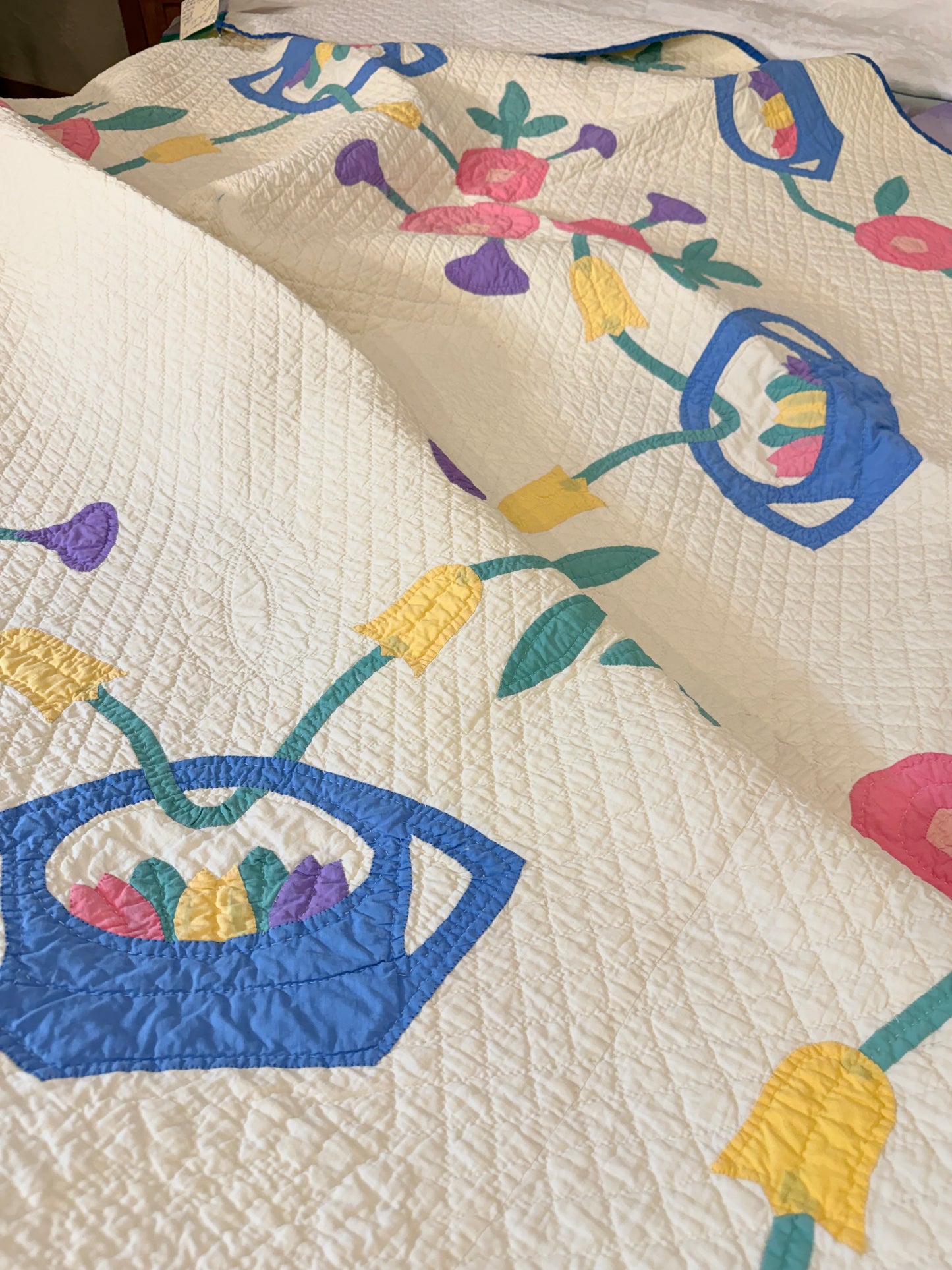 Outstanding Marie Webster Dutch  Baskets Antique Quilt