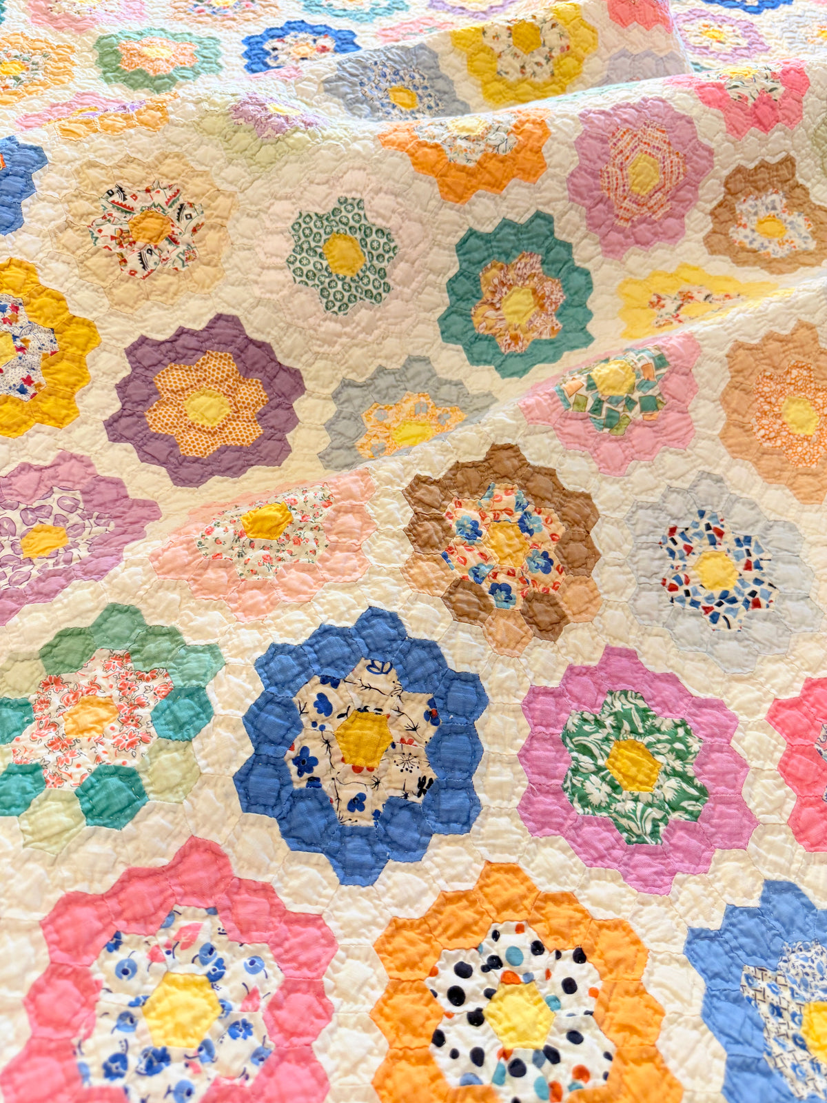 Incredible Museum Quality Miniature Flower Garden Quilt