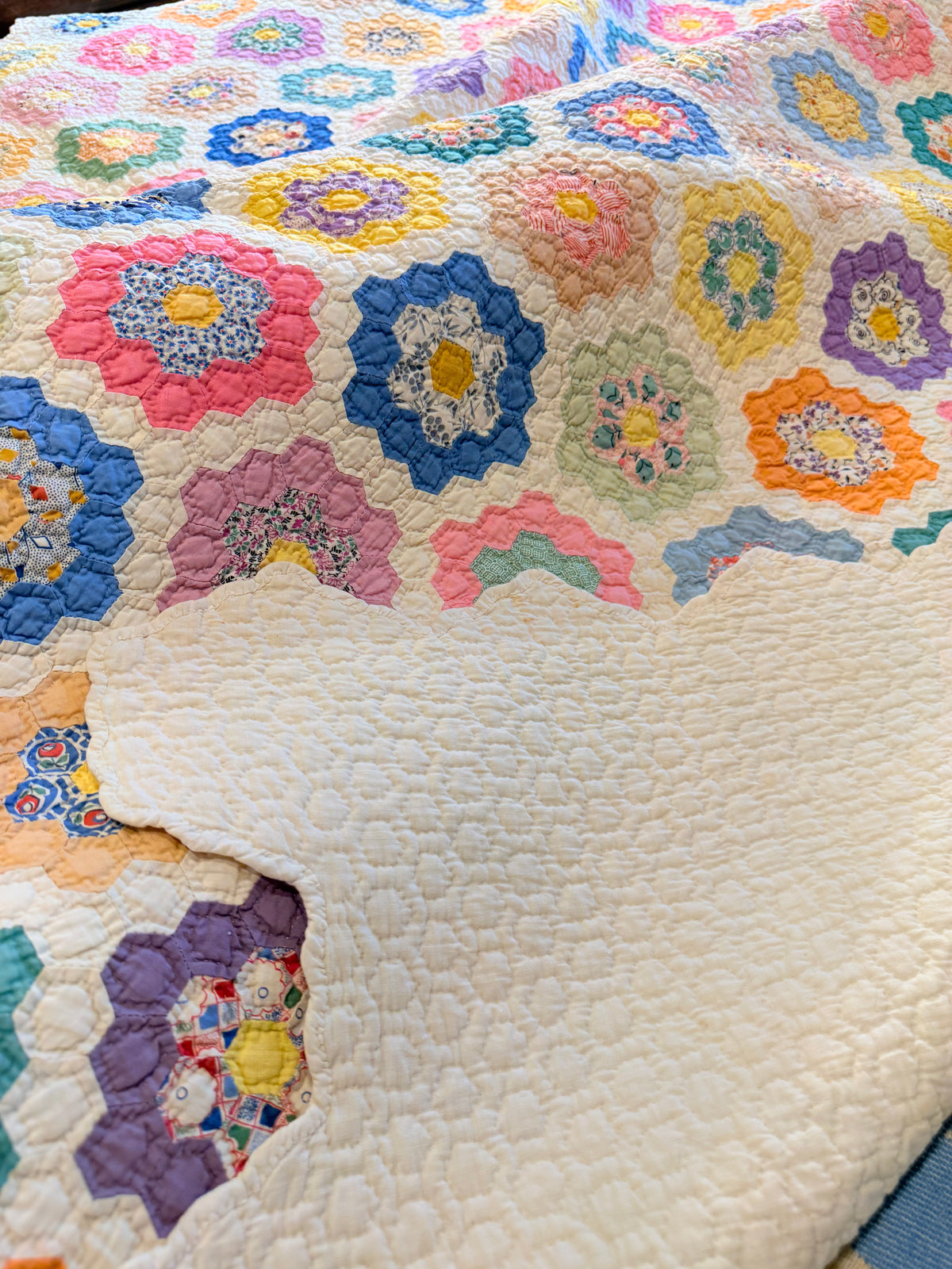 Incredible Museum Quality Miniature Flower Garden Quilt