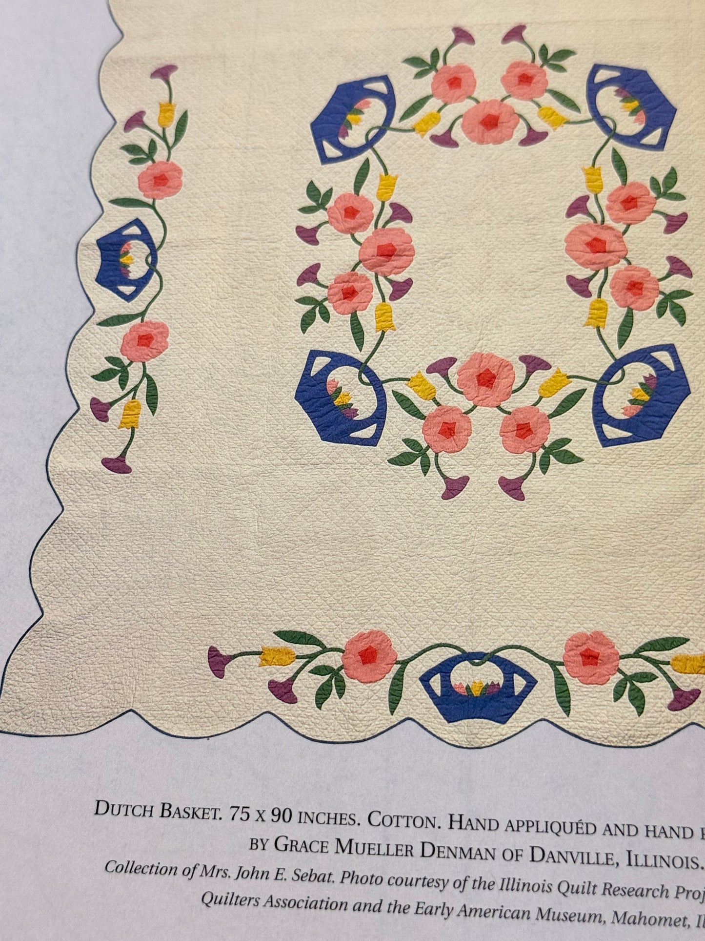 Outstanding Marie Webster Dutch  Baskets Antique Quilt