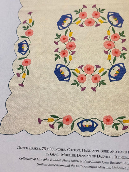 Outstanding Marie Webster Dutch  Baskets Antique Quilt