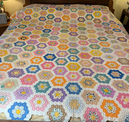 Incredible Museum Quality Miniature Flower Garden Quilt