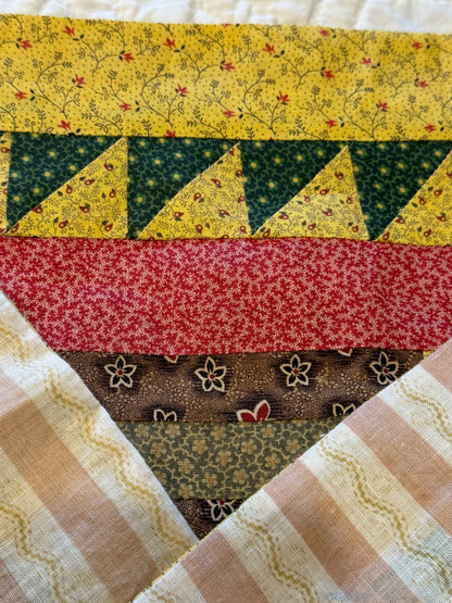 Pair of Antique/Vintage Log Cabin Pillow Cases