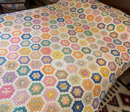 Incredible Museum Quality Miniature Flower Garden Quilt
