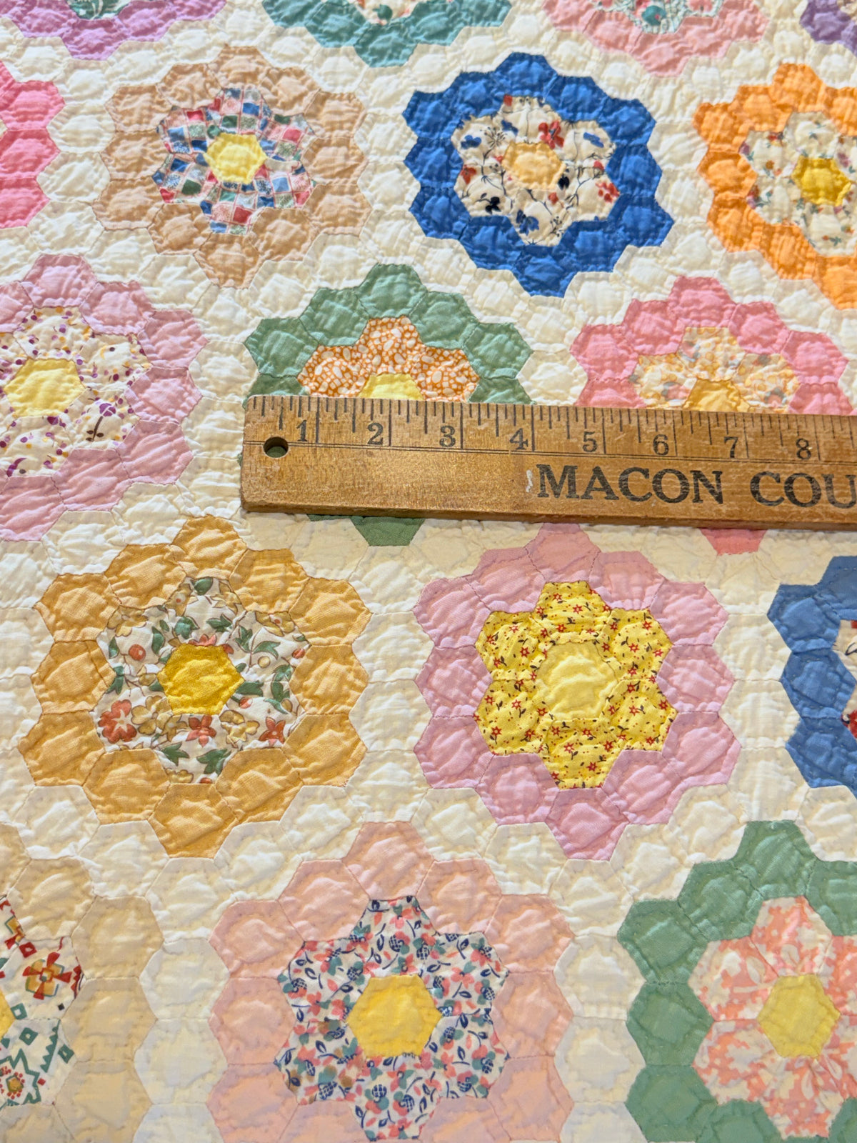 Incredible Museum Quality Miniature Flower Garden Quilt