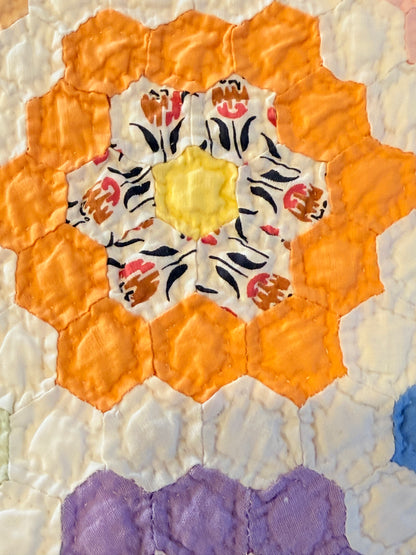 Incredible Museum Quality Miniature Flower Garden Quilt