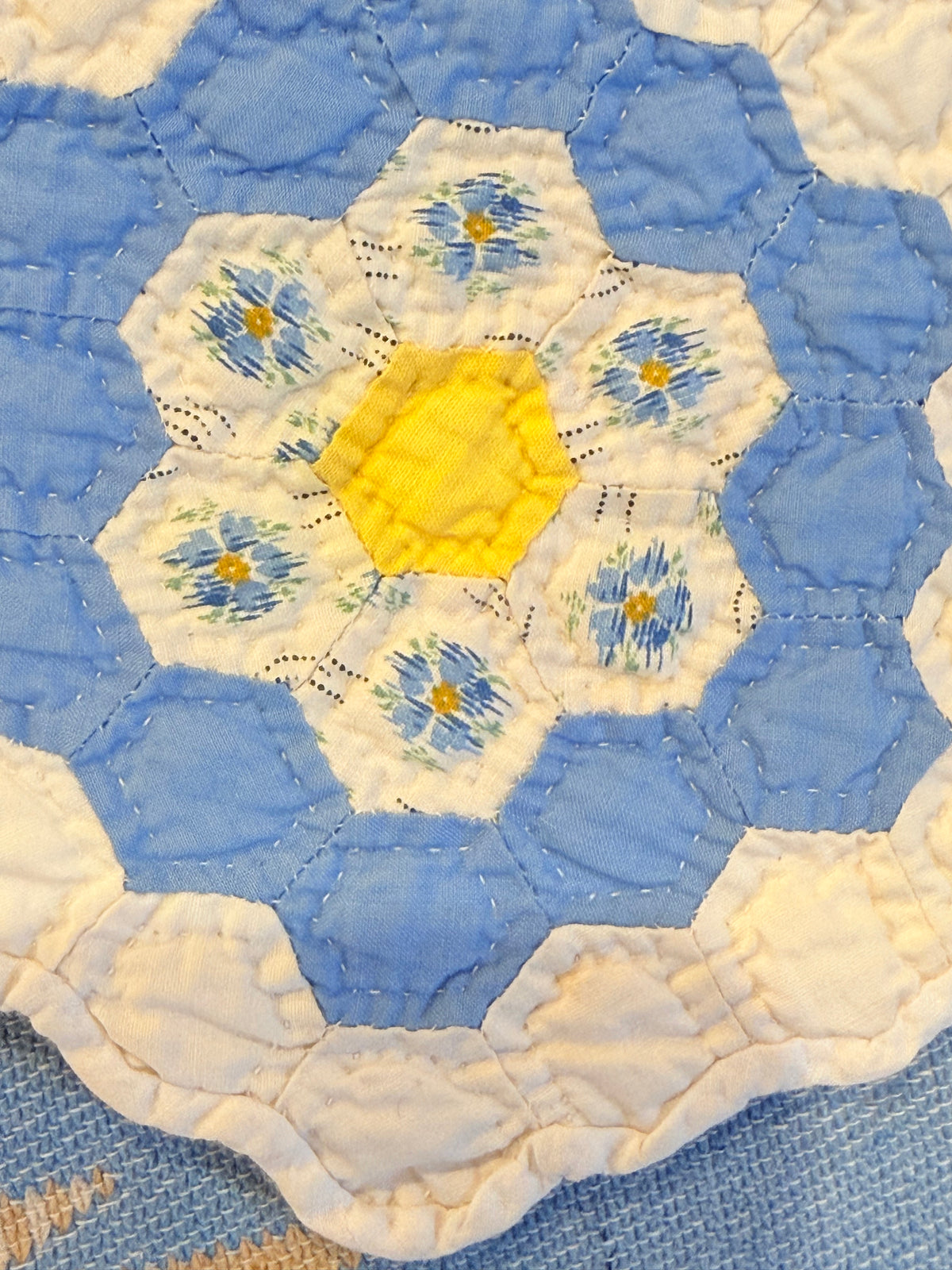 Incredible Museum Quality Miniature Flower Garden Quilt