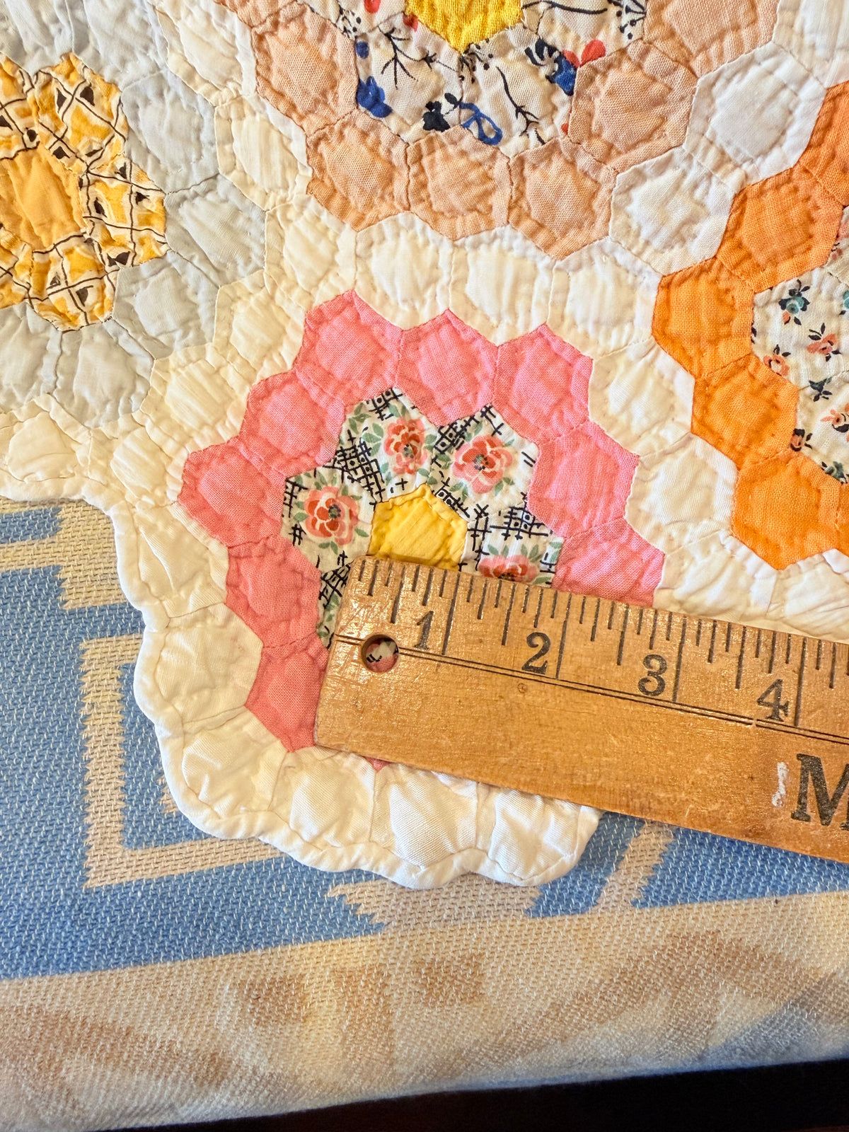 Incredible Museum Quality Miniature Flower Garden Quilt