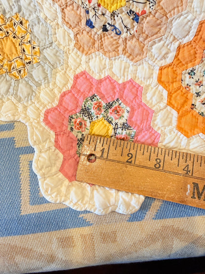 Incredible Museum Quality Miniature Flower Garden Quilt