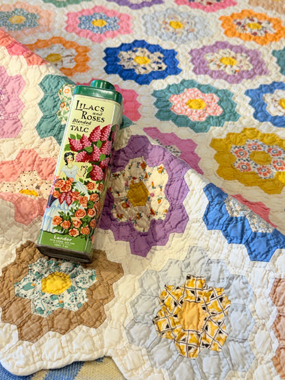 Incredible Museum Quality Miniature Flower Garden Quilt