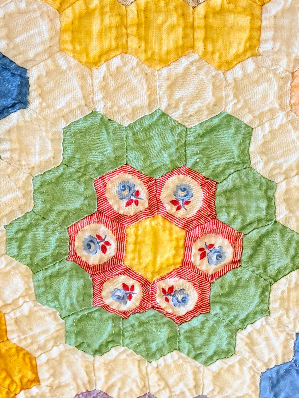 Incredible Museum Quality Miniature Flower Garden Quilt