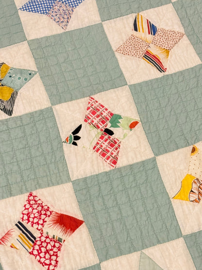 Scrappy 4 Point Stars Variation Quilt