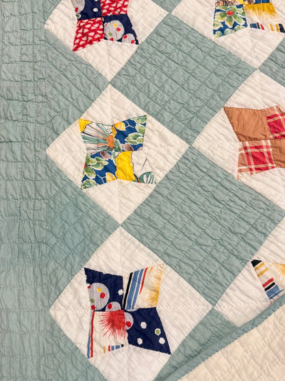 Scrappy 4 Point Stars Variation Quilt