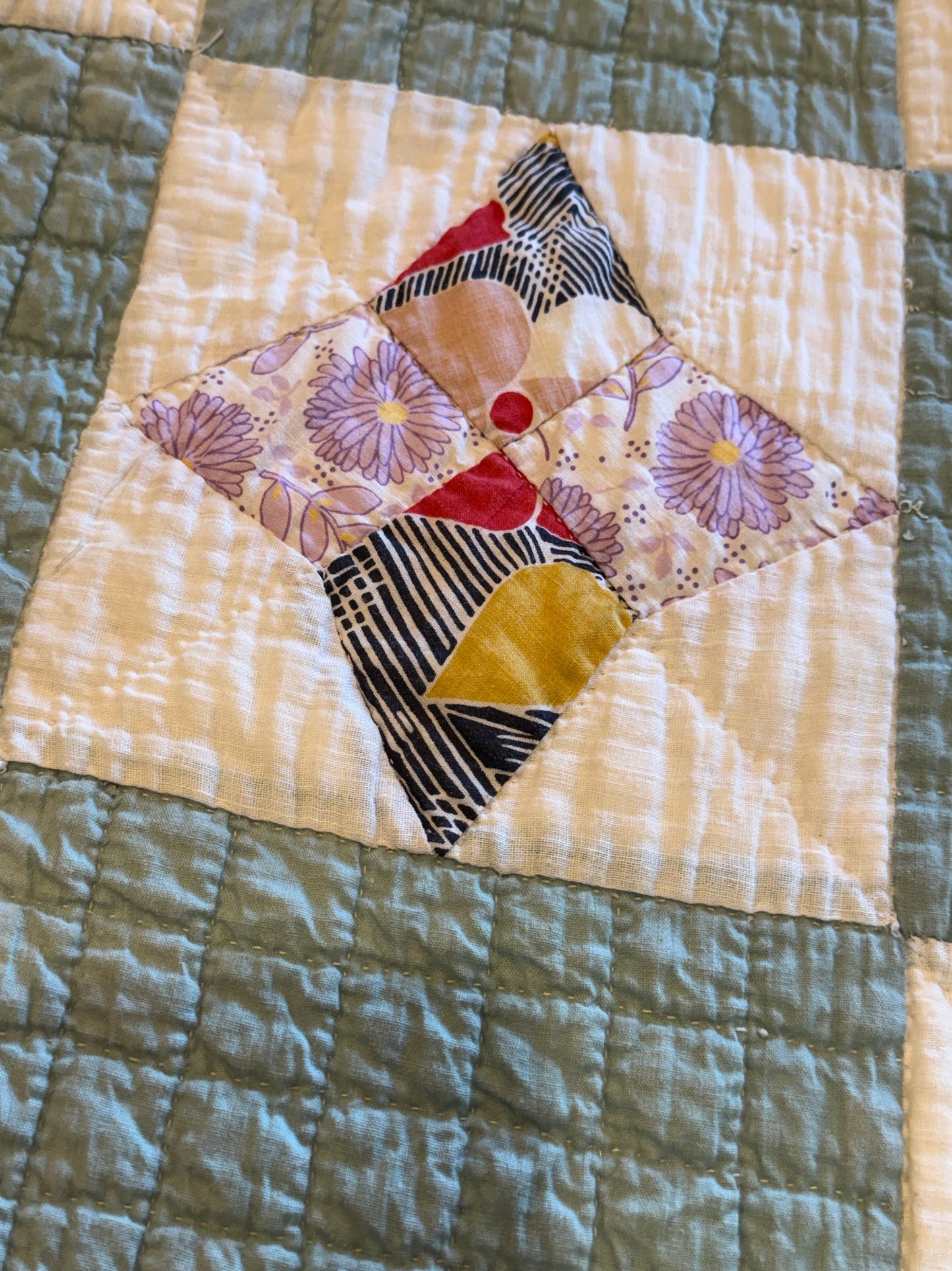 Scrappy 4 Point Stars Variation Quilt