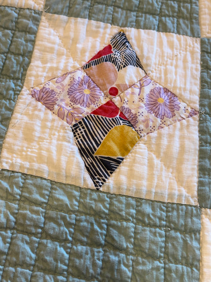 Scrappy 4 Point Stars Variation Quilt