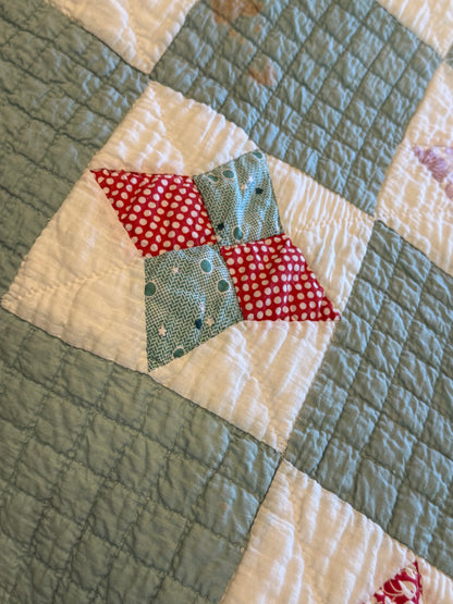 Scrappy 4 Point Stars Variation Quilt