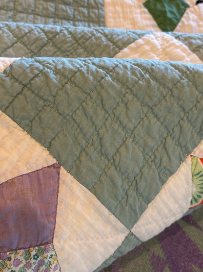 Scrappy 4 Point Stars Variation Quilt